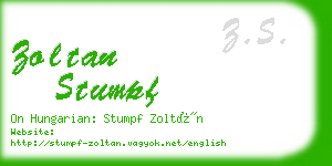 zoltan stumpf business card